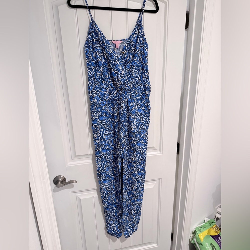 Lilly Pulitzer Blue and White Jumpsuit